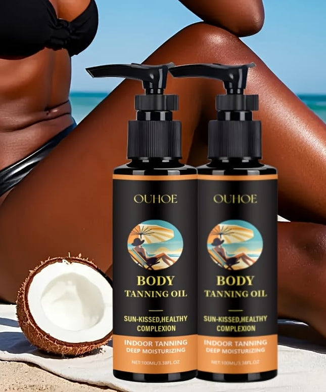 KissICON 2pcs Ouhoe 2pk Coconut Tanning Oil Natural