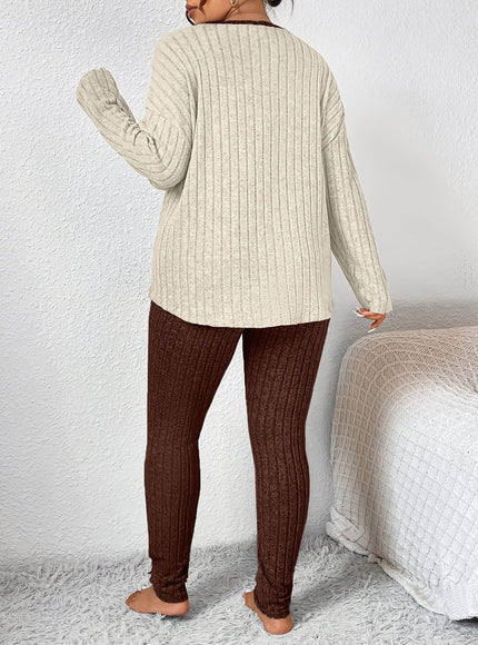 jkthpu-45 2pcs Plus Size Women's Pajama Sets - Heart