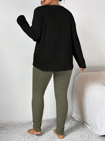 jkthpu-45 2pcs Plus Size Women's Pajama Sets - Heart