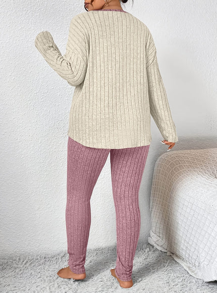 jkthpu-45 2pcs Plus Size Women's Pajama Sets - Heart