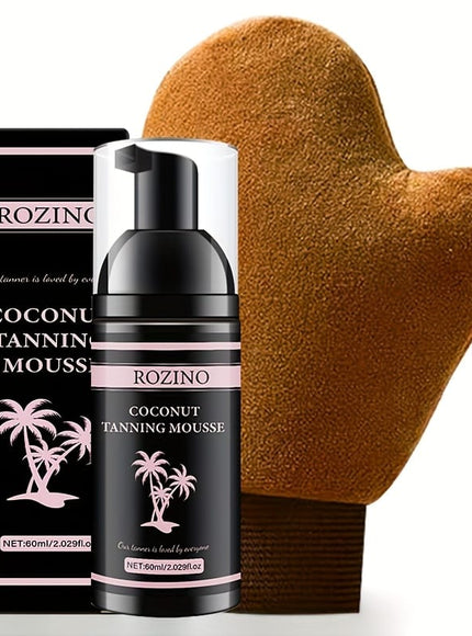 KissICON 2pcs Rozino Coconut Tanning Mousse Flawless Sunless