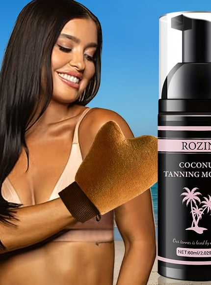 KissICON 2pcs Rozino Coconut Tanning Mousse Flawless Sunless