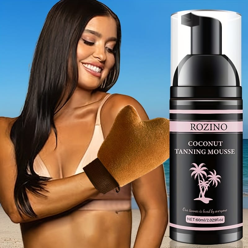 KissICON 2pcs Rozino Coconut Tanning Mousse Flawless Sunless