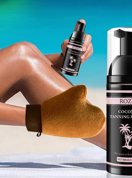 KissICON 2pcs Rozino Coconut Tanning Mousse Flawless Sunless