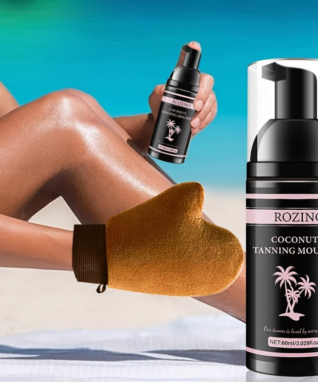 KissICON 2pcs Rozino Coconut Tanning Mousse Flawless Sunless