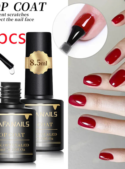 KissICON 2pcs Top Coat KissIcon Gel Base Top Coat Set 8.5ml -