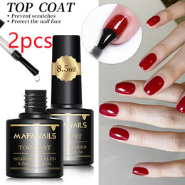 KissICON 2pcs Top Coat KissIcon Gel Base Top Coat Set 8.5ml -