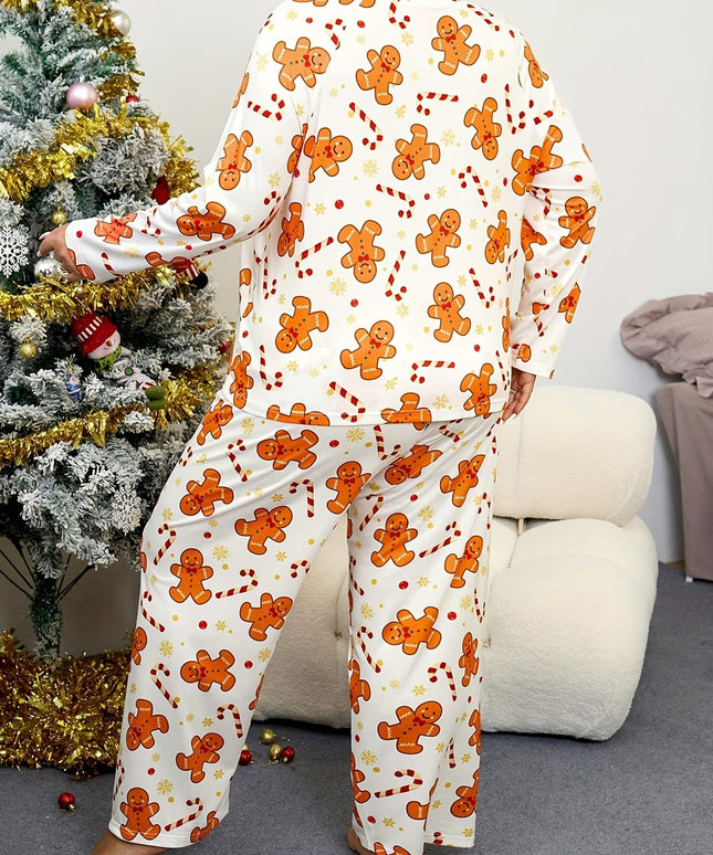 KissICON 2pcs Women's Curve Christmas Pajama Set –