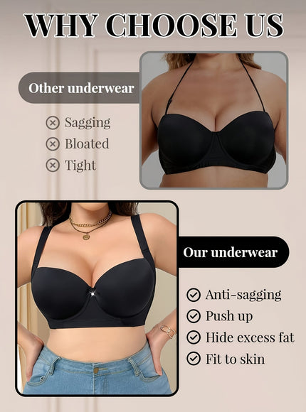 KissICON 2pcs Women's Curve Underwire Bras – Elegant Floral Lace