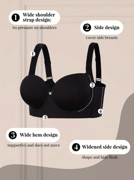 KissICON 2pcs Women's Curve Underwire Bras – Elegant Floral Lace