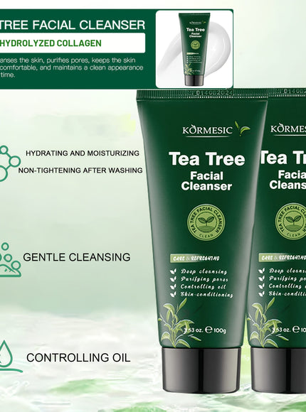 KissICON 2pcsx100g 2pcs Tea Tree Cleanser Gentle Foam