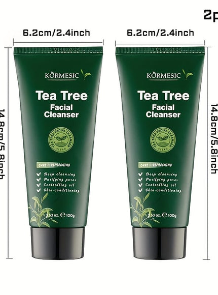 KissICON 2pcsx100g 2pcs Tea Tree Cleanser Gentle Foam