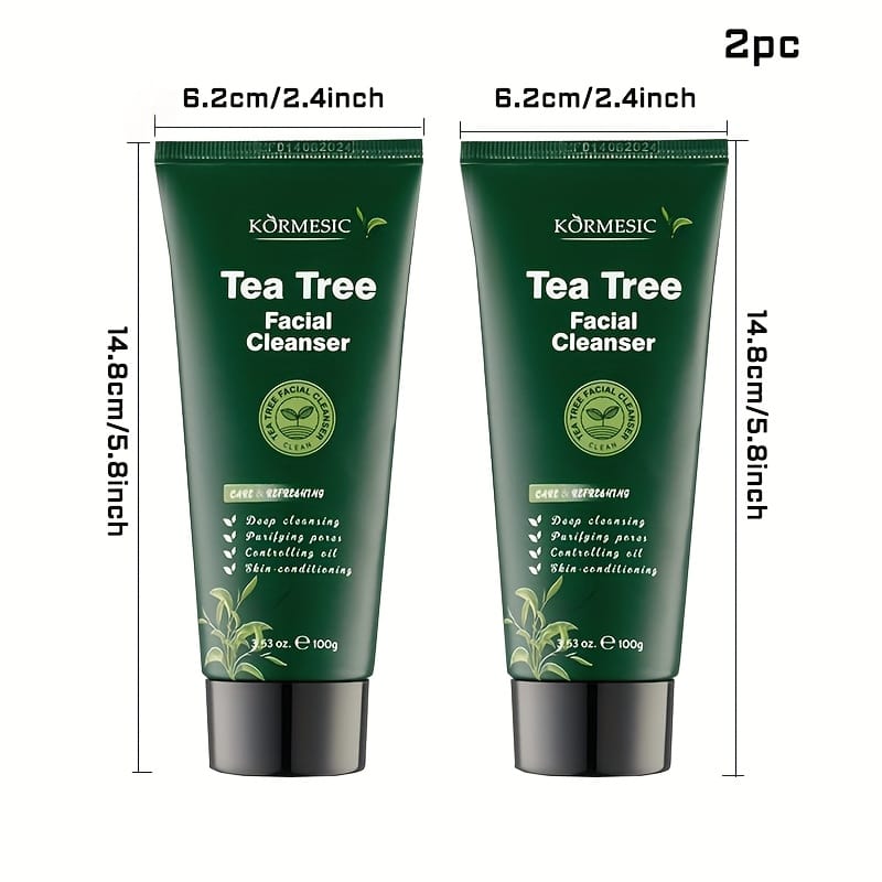 KissICON 2pcsx100g 2pcs Tea Tree Cleanser Gentle Foam