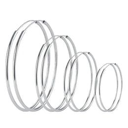 KissICON 3/4/5/6CM Round Hoop Earrings  925 Sterling Silver For Women Party Luxury Jewelry Accessories 2024 Trend Argent 925 Jewellery
