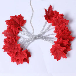 KissICON 3 / 6M 40Led-USB 2/3/6M Christmas Decoration Artificial Maple Leaf Leaves LED Light String Lantern Garland Home Party DIY Deco Halloween New Yea