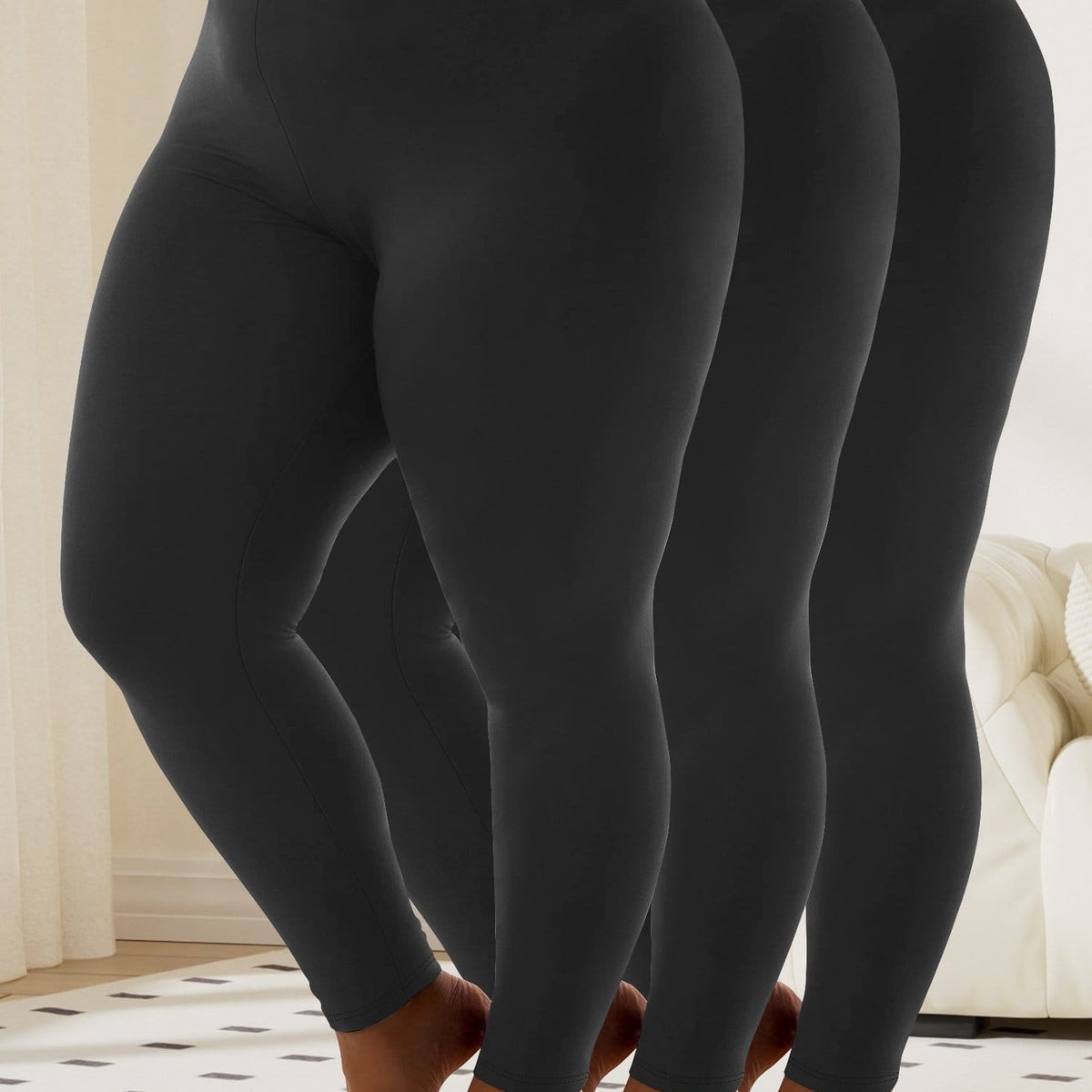 jkthpu-45 3 Black / UK 16 Plus Size, 3pcs Package--Plus Size Leggings for Women