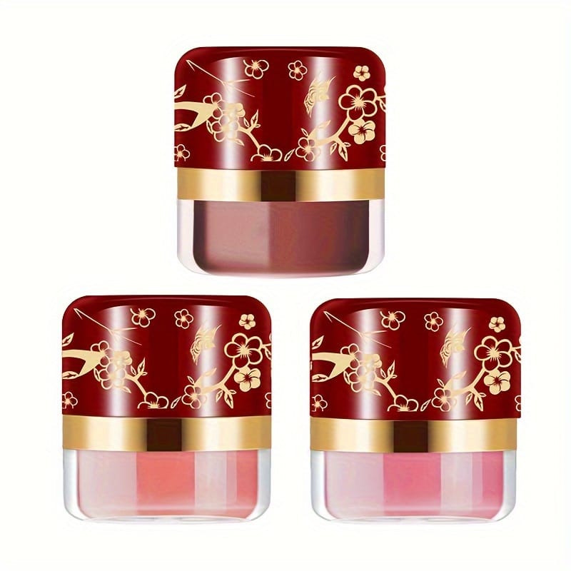 jkthpu-45 3 boxes/set KissIcon Cushion Blush Trio Coral - Waterproof Long