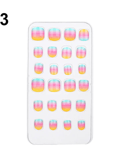 KissICON 3 💋 Child False Nails 24Pcs Box - Easy
