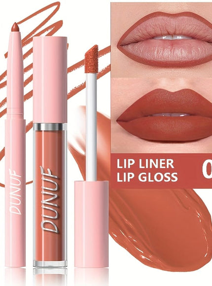 KissICON 3# KissIcon Matte Lip Set Lipstick Lipliner - Waterproof