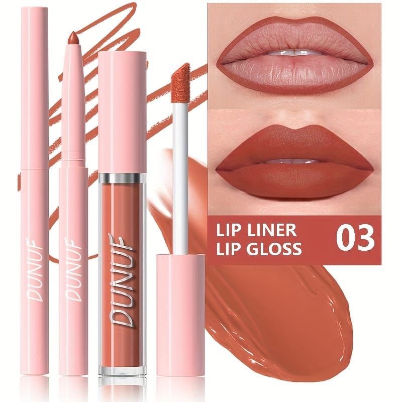 KissICON 3# KissIcon Matte Lip Set Lipstick Lipliner - Waterproof