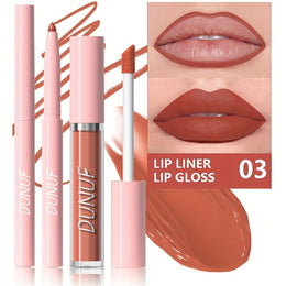 KissICON 3# KissIcon Matte Lip Set Lipstick Lipliner - Waterproof