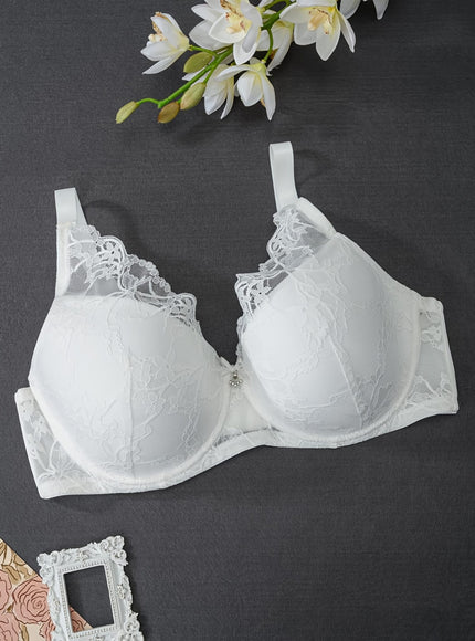 KissICON 3-pack Curve Elegant Lace Bralettes Underwire Polyamide