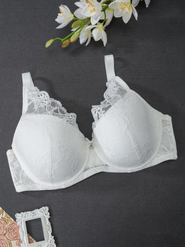 KissICON 3-pack Curve Elegant Lace Bralettes Underwire Polyamide