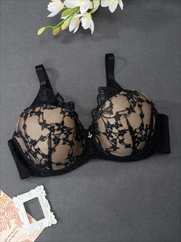 KissICON 3-pack Curve Elegant Lace Bralettes Underwire Polyamide