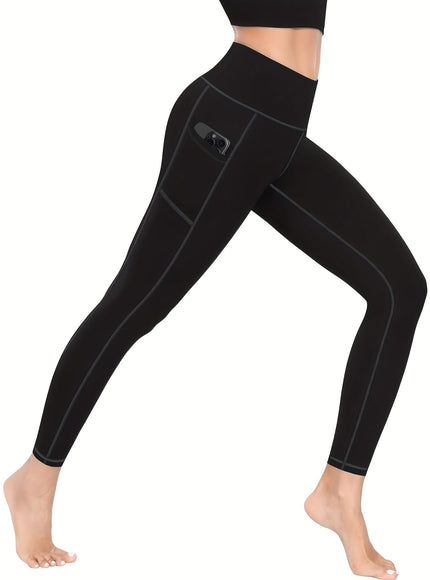 jkthpu-45 3-Pack Women'S High-Waisted Yoga Pants with Side Pockets