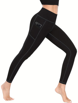 jkthpu-45 3-Pack Women'S High-Waisted Yoga Pants with Side Pockets