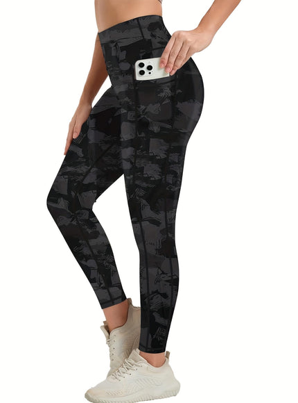 jkthpu-45 3-Pack Women'S High-Waisted Yoga Pants with Side Pockets