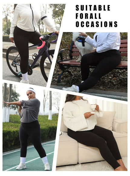 jkthpu-45 3-Pack Women's Plus Size High Waisted Yoga Pants