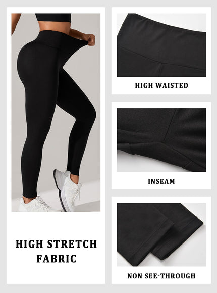 jkthpu-45 3-Pack Women's Plus Size High Waisted Yoga Pants
