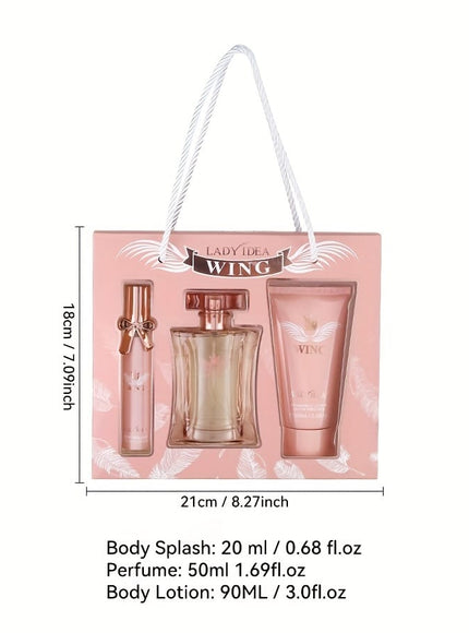 KissICON 3-Piece Gift Set Holiday 3pc Perfume – Gift Warming Fragrance