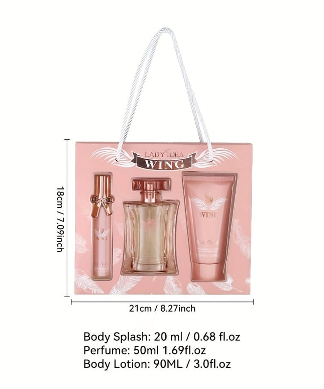 KissICON 3-Piece Gift Set Holiday 3pc Perfume – Gift Warming Fragrance