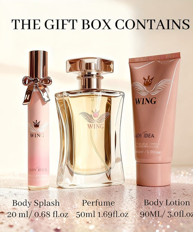 KissICON 3-Piece Gift Set Holiday Perfume – Grapefruit Rose Amber