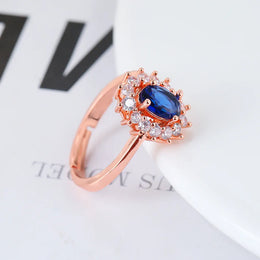 KissICON 3 / resizable Kissicon Lady Blue Crystal Bridal Ring –