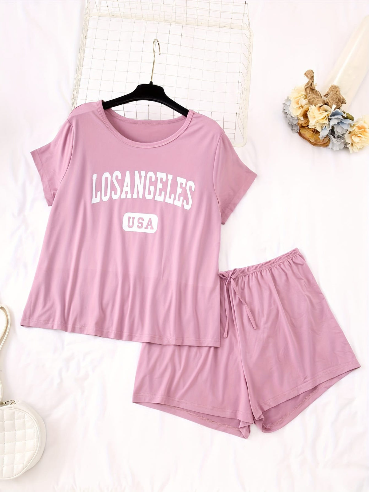 jkthpu-45 3 Sets Women's Plus Casual Pajamas Set, Plus