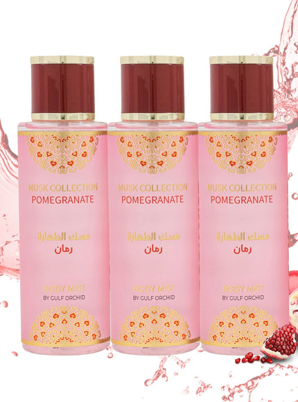 KissICON 3 X Pomegranate 250ml Gulf Orchid Pomegranate Jasmine Musk Bundle Refreshing Unisex