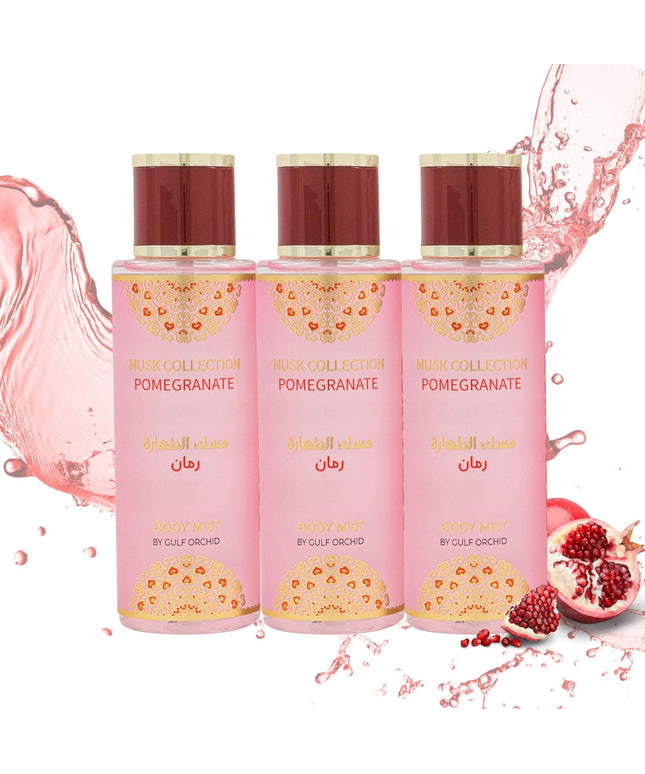 KissICON 3 X Pomegranate 250ml Gulf Orchid Pomegranate Jasmine Musk Bundle Refreshing Unisex