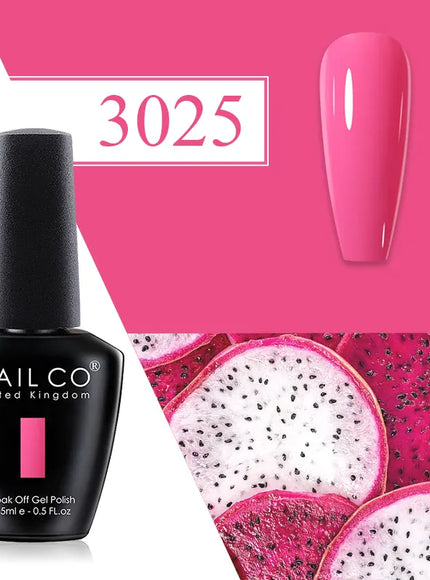 KissICON 3025 💋 Nailco Red Gel Polish - Lasting Soak