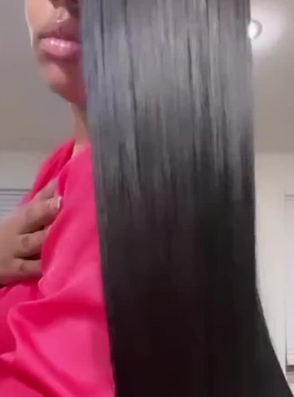 KissICON Peruvian Straight Bundles With Closure 4x4 Virgin Remy