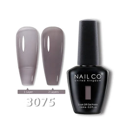 KissICON 3075 💋 Nailco 15ml Translucent Gel Polish-Natural Resin Formula