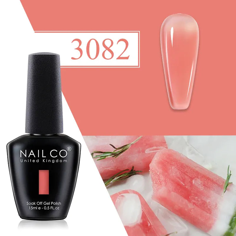KissICON 3082 💋 Nailco Red Gel Polish - Lasting Soak