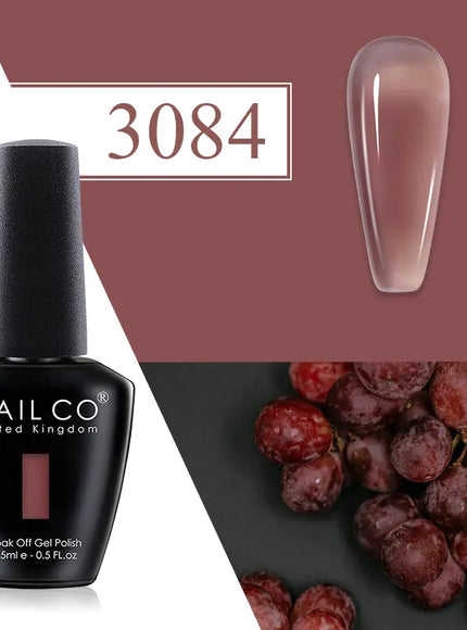 KissICON 3084 💋 Nailco Red Gel Polish - Lasting Soak
