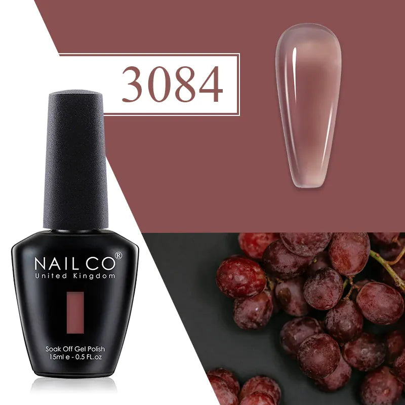 KissICON 3084 💋 Nailco Red Gel Polish - Lasting Soak