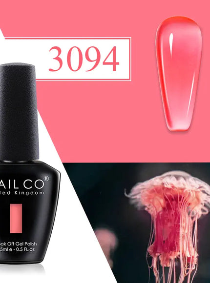 KissICON 3094 💋 Nailco Red Gel Polish - Lasting Soak