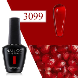 KissICON 3099 💋 Nailco Red Gel Polish - Lasting Soak