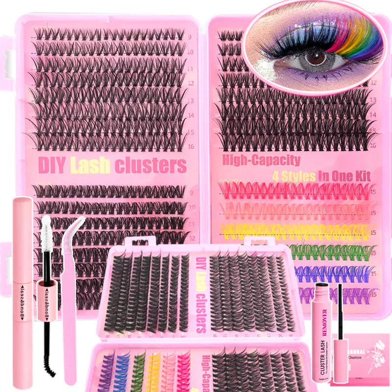 KissICON 30D40D50DColorful KissIcon Eyelashes Set 9-16mm - Mixed With Applicators