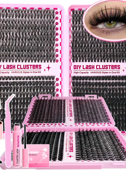 KissICON 30D40D60D80D KissIcon Eyelashes Set 9-16mm - Mixed With Applicators